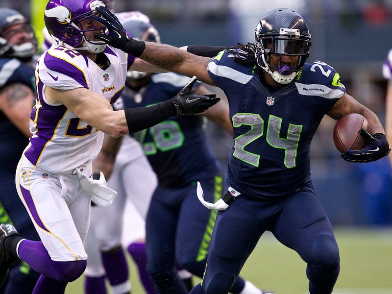 Marshawn Lynch had a big game as the Seahawks saw off the Vikings