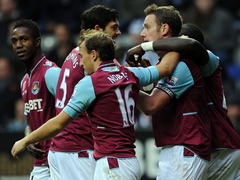 Nolan celebrates after giving his side the lead - and it's the only goal of the game