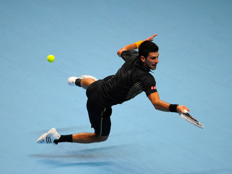 Djokovic shows his athleticism