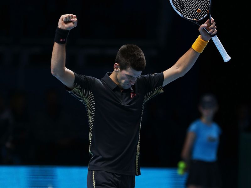 ...as Djokovic prevailed 4-6 6-3 7-5.