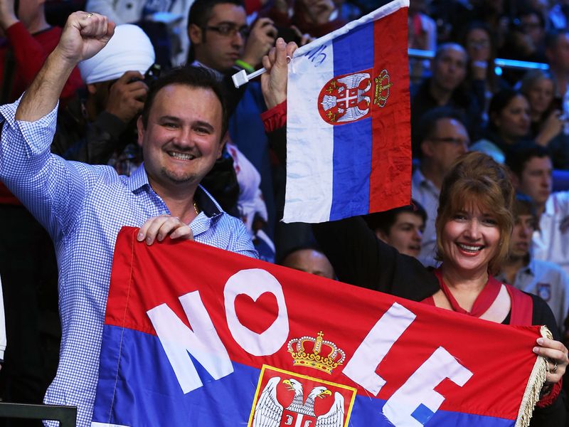 It was Djokovic who took it to the delight of his Serbian fans.