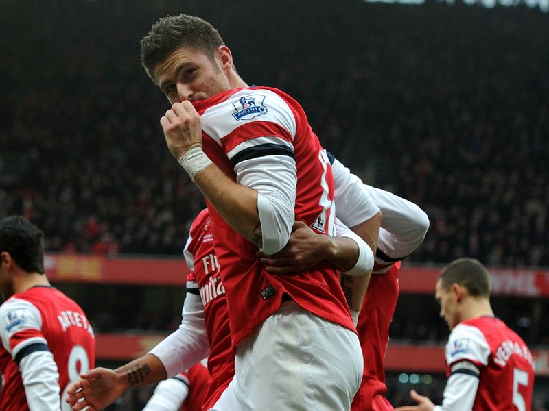 The 6ft 4" Frenchman is starting to enjoy life at The Emirates. His fifth goal for The Gunners (in all competitions) gives Arsenal the perfect start.