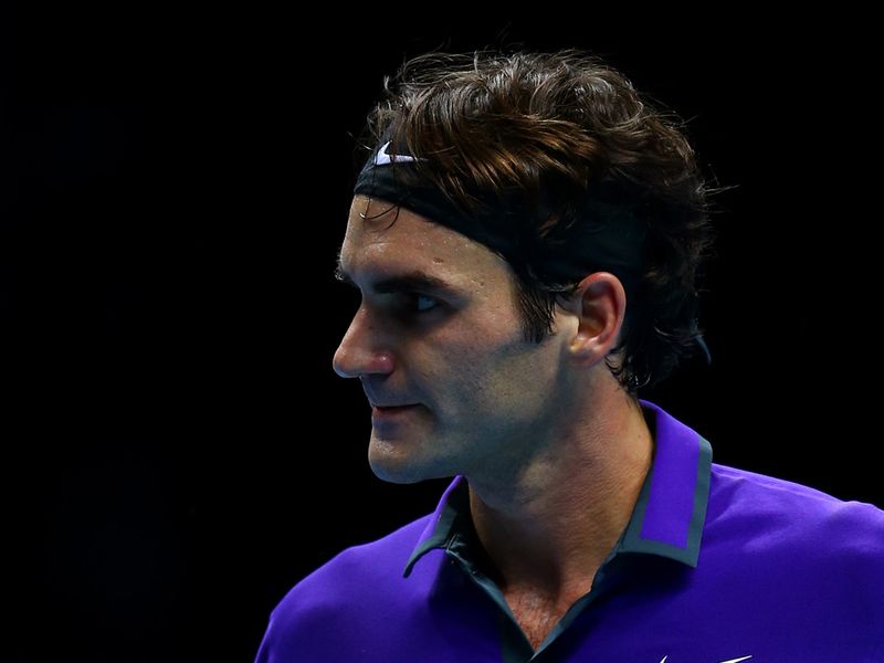 The beaten finalist Roger Federer