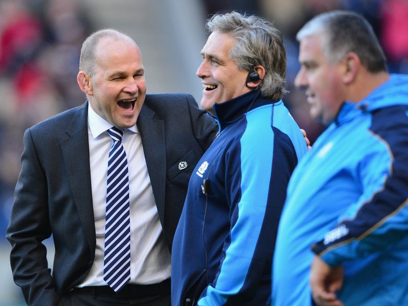 Andy Robinson enjoys a joke before kick-off