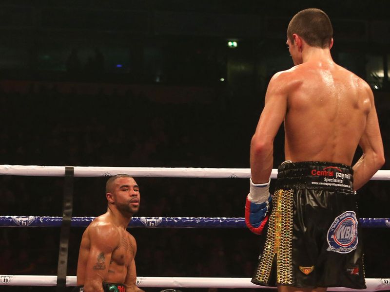 The second time he took a knee, this time in the sixth round, the fight was finally stopped