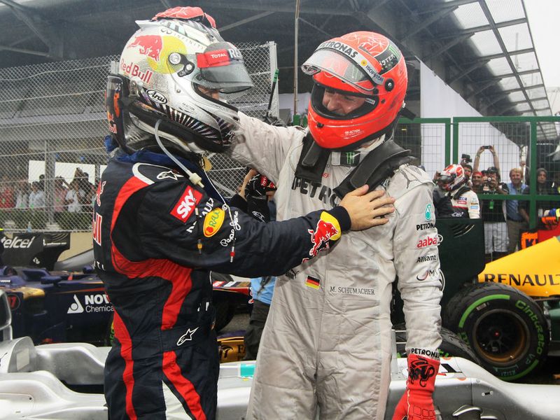 Schumacher offers his congratulations