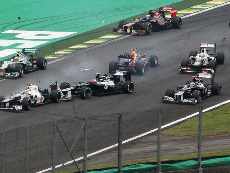 Vettel dropped to last on the first lap