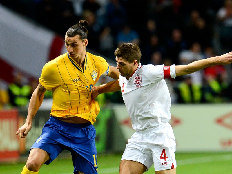 England captain Steven Gerrard is winning his 100th cap