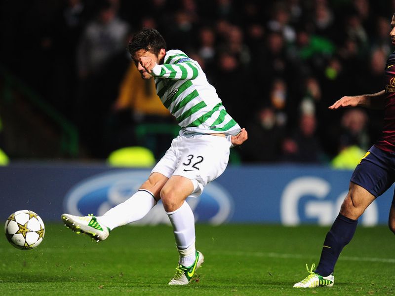 Tony Watt scored the second goal to put Celtic within touching distance of a famous win.