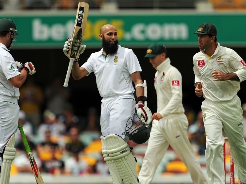 Hashim Amla welcomed a fine century...