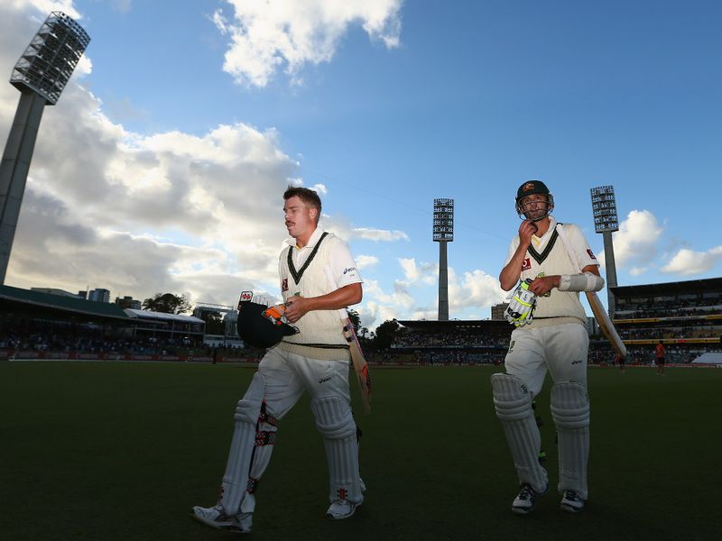 Warner carried Australia to the close of play.