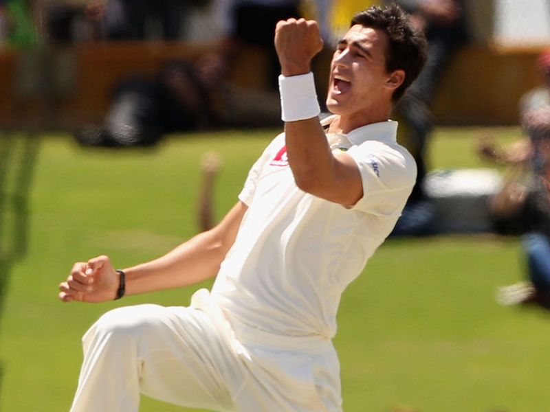 Mitchell Starc's brace had South Africa three down at lunch.