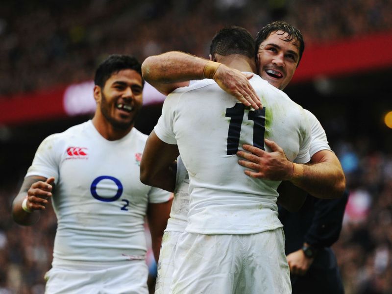 Ugo Monye marked his return to the England side with a try