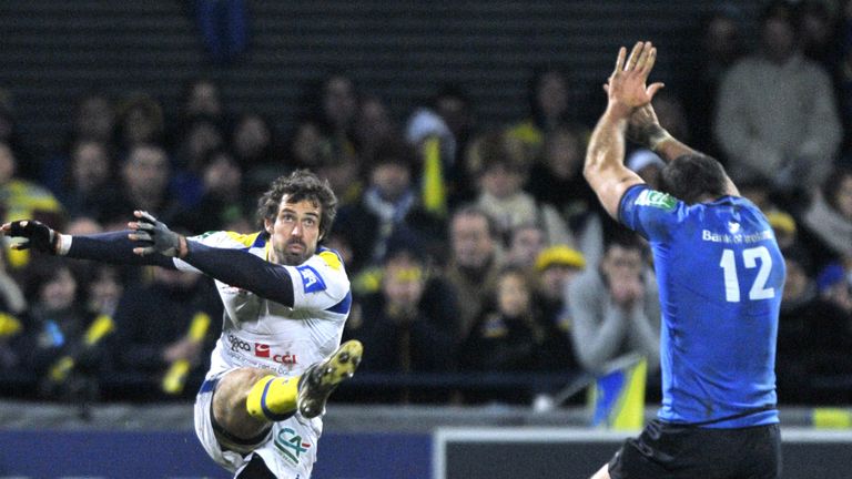 Brock James kicked a crucial drop goal as Clermont edged Leinster in France