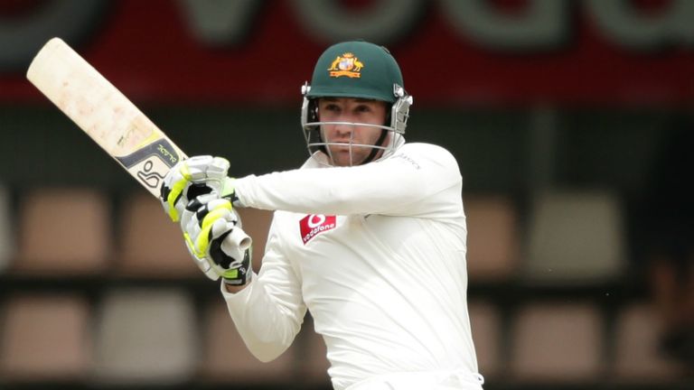 Hughes: the left-hander has three Test tons to his name