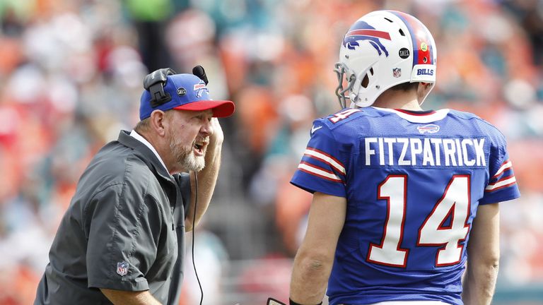 Chan Gailey and Ryan Fitzpatrick: End of the road in Buffalo for head coach