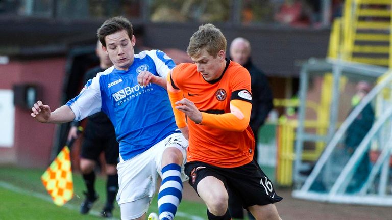 Peter Pawlett and Stuart Armstrong: Battling for the ball