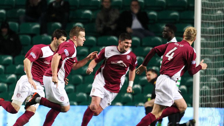 Steven Doris: Celebrates his shock equaliser