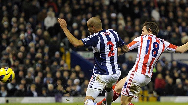 Dean Whitehead nipped in to seal Stoke's first away win of the season.