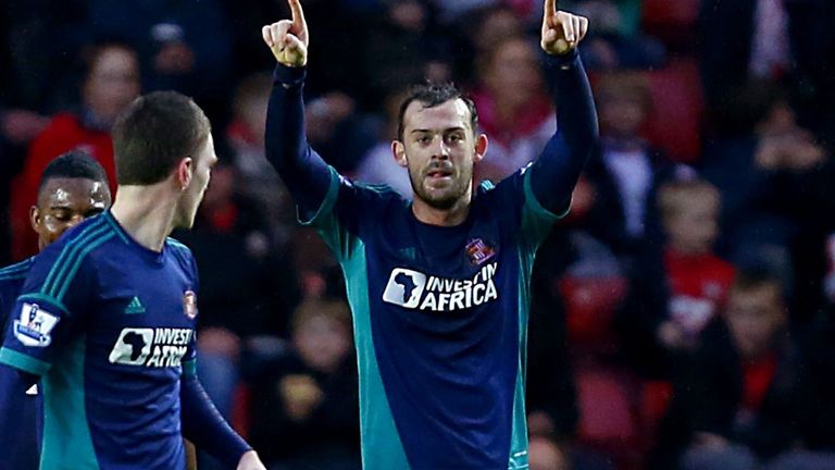 Steven Fletcher celebrating his eighth league goal of the campaign