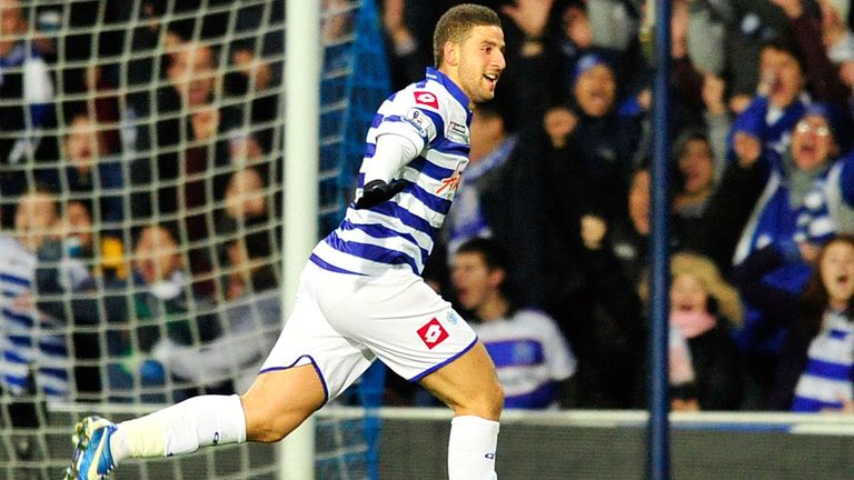 Adel Taarabt: Queens Park Rangers playmaker celebrates after scoring against Fulham