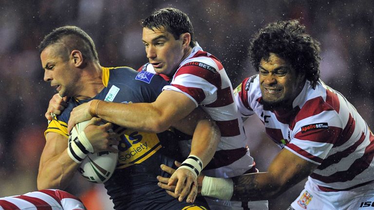 Ian Kirke (left): Would be happy finishing his career with the Leeds Rhinos