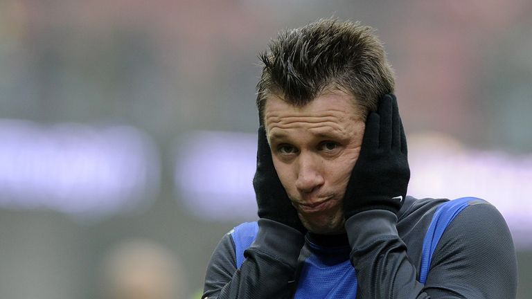 Antonio Cassano: Shows his frustration in Inter draw