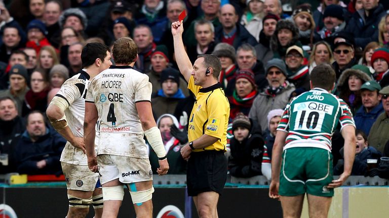 Francois Louw sees red at Welford Road