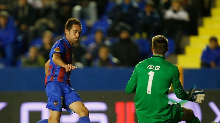 Michel has a shot for Levante