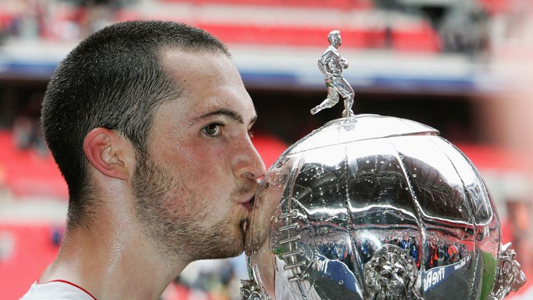 Mitchell Cole scored the first of Stevenage's three goals in their FA Trophy final win