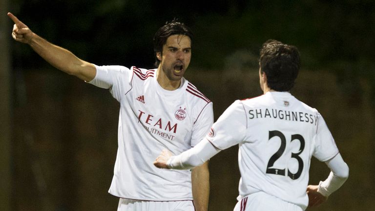 Rory Fallon: Celebrates his goal on Tuesday