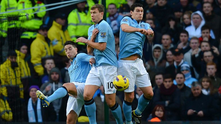 Nasri: failed to block Van Persie's free-kick