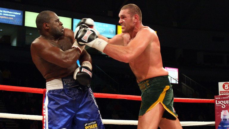 Tyson Fury (right) was a unanimous points winner