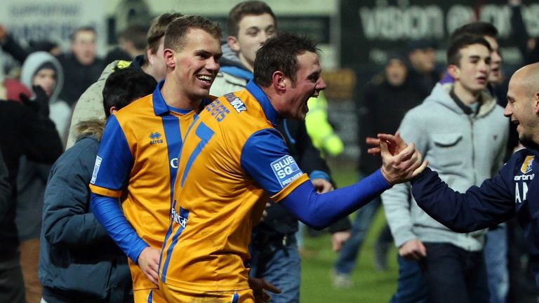 Louis Briscoe: Celebrates after scoring winner