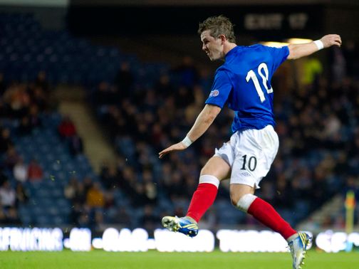 David Templeton scores the first goal for Rangers