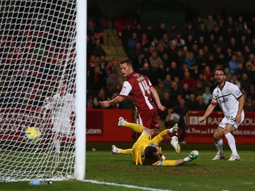 Shaun Harrad: Opens the scoring at Edgar Street
