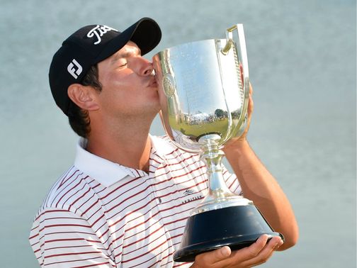 Daniel Popovic celebrates his breakthrough win