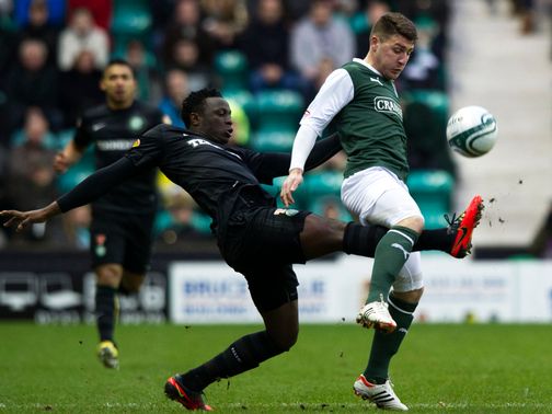 Victor Wanyama tackles Gary Deegan