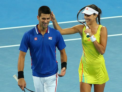 Djokovic and Ivanovic won at the Hopman Cup on Monday.
