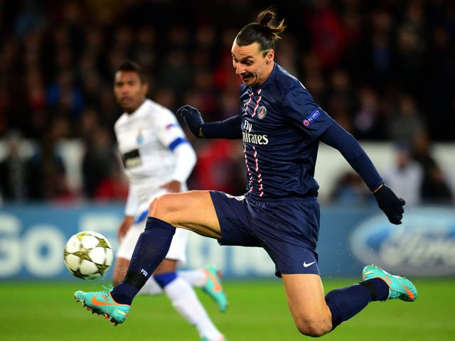 Zlatan Ibrahimovic in action for PSG