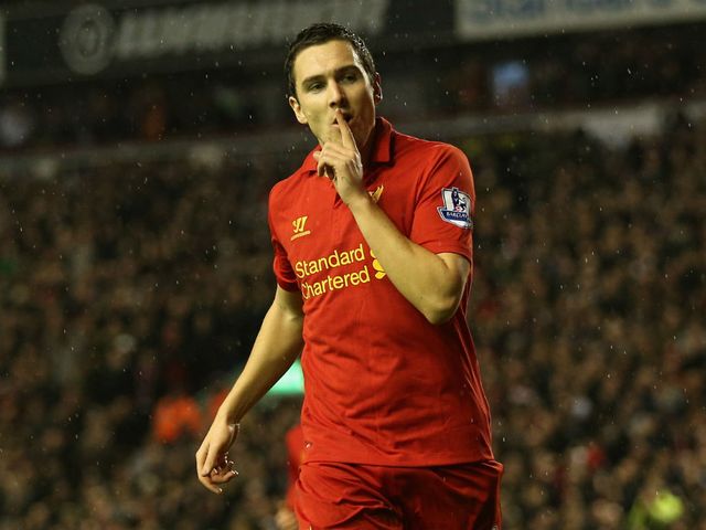 Downing: Finally scored a league goal for Liverpool