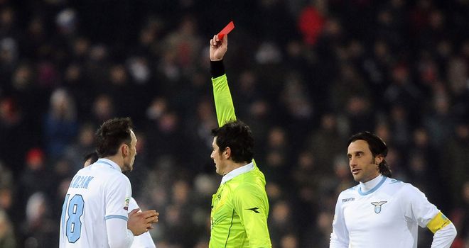 Libor Kozak is given his marching orders