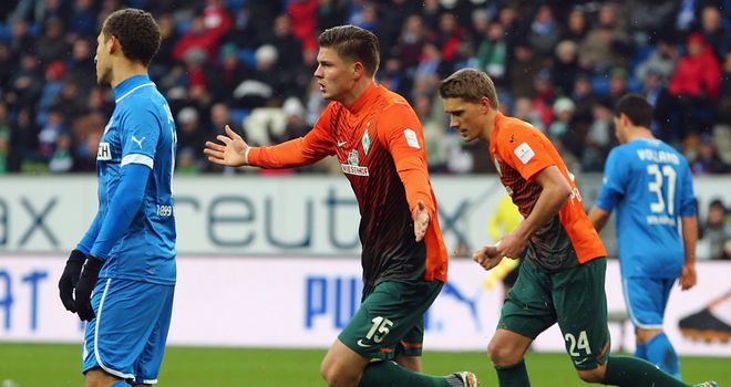 Werder Bremen celebrate.