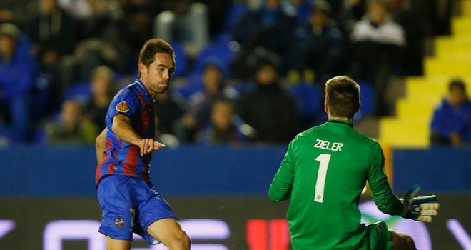 Michel has a shot for Levante