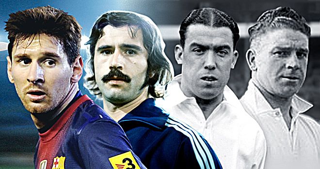 Goalscoring legends: Messi, Muller, Dean and Camsell