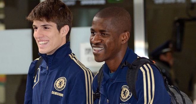 Lucas Piazon arriving in Japan last week with teamate Ramires