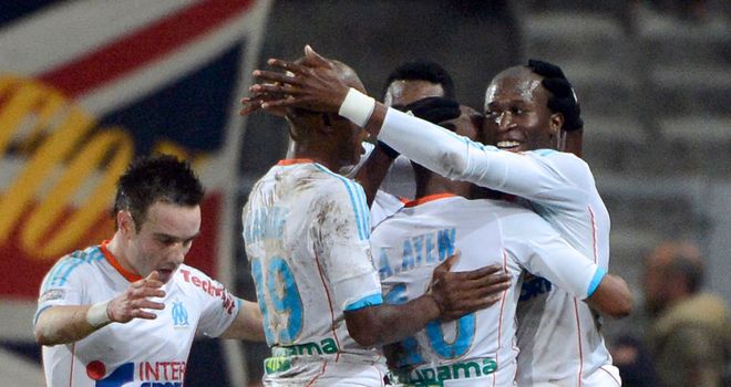 Marseille celebrate against St Etienne