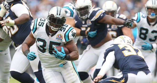 Mike Tolbert: Scored twice against his former team as Carolina beat the San Diego Chargers
