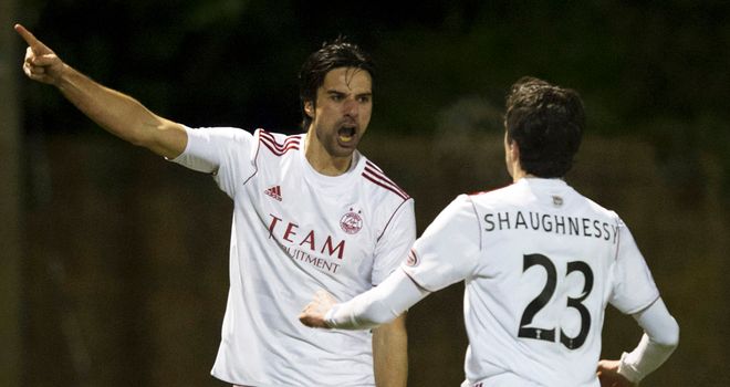 Rory Fallon: Celebrates his goal on Tuesday