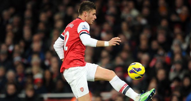 Olivier Giroud: Striker has scored seven goals for Arsenal since arriving from Montpellier
